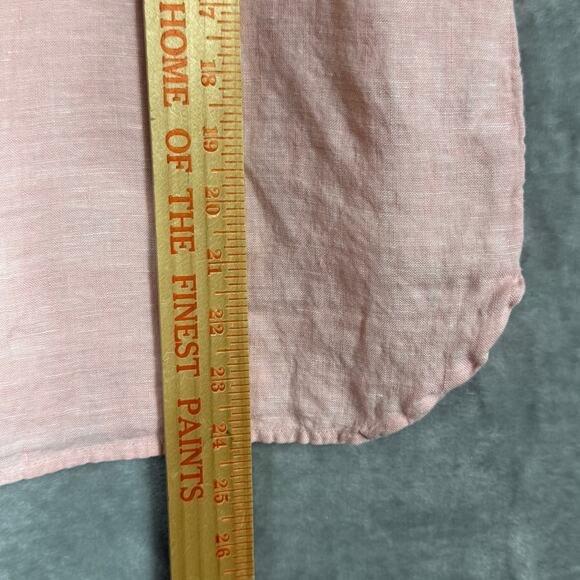 Cynthia Rowley Top Large Pink 100% Linen - Picture 6 of 8